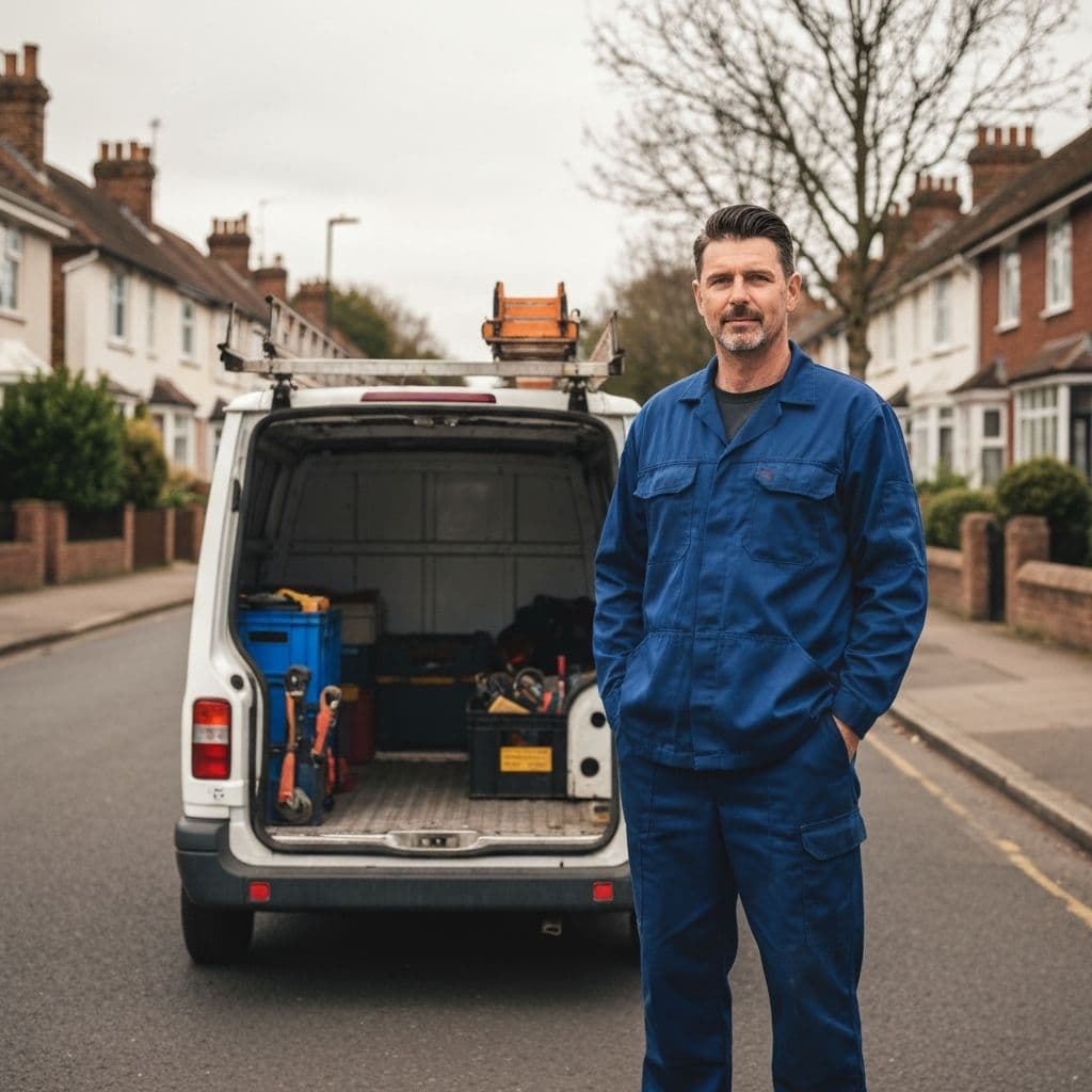 Keekco Electrical team member with trade van in Lancashire